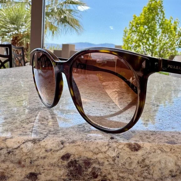 Prada PR 06TS Sunglasses Brown Tortoise Prescription Lenses for Men Women Unisex - Picture 6 of 8